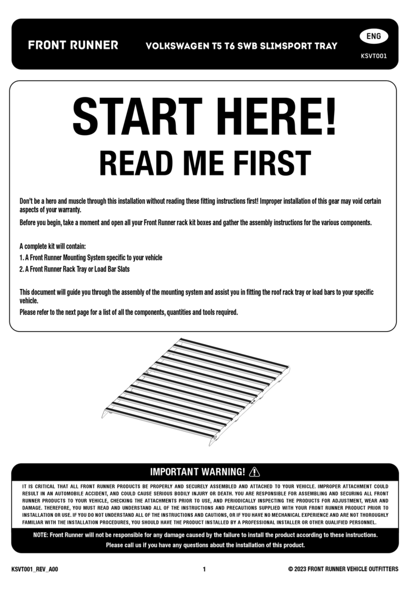 Front Runner KSVT001 User manual