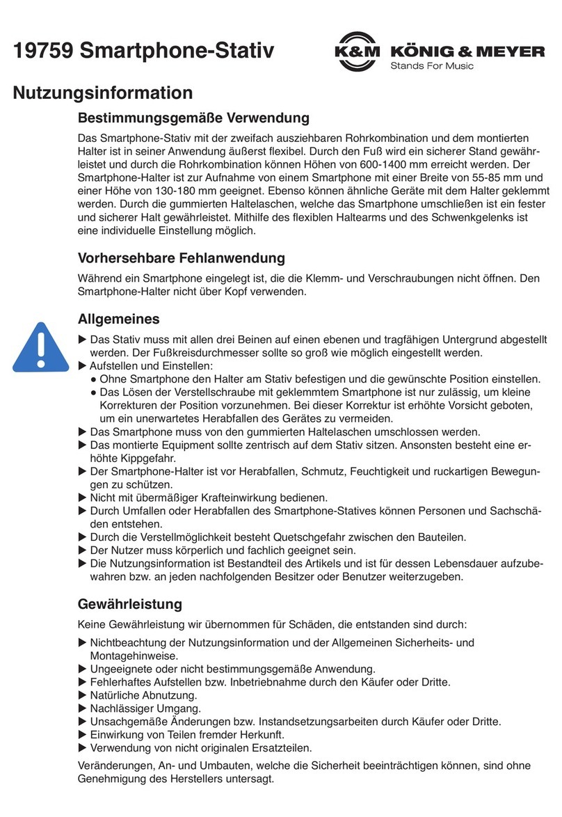 Konig & Meyer 19759 INFORMATION FOR USE