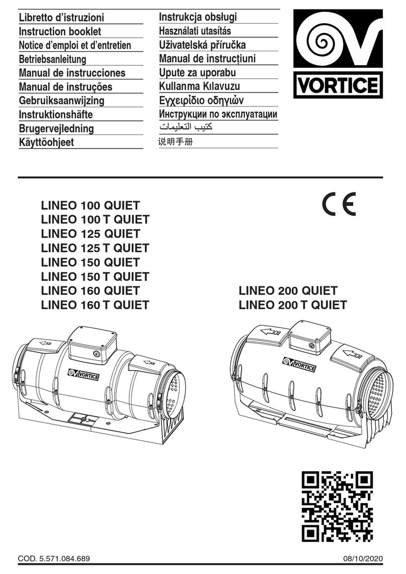 Vortice LINEO 100 T Instruction booklet