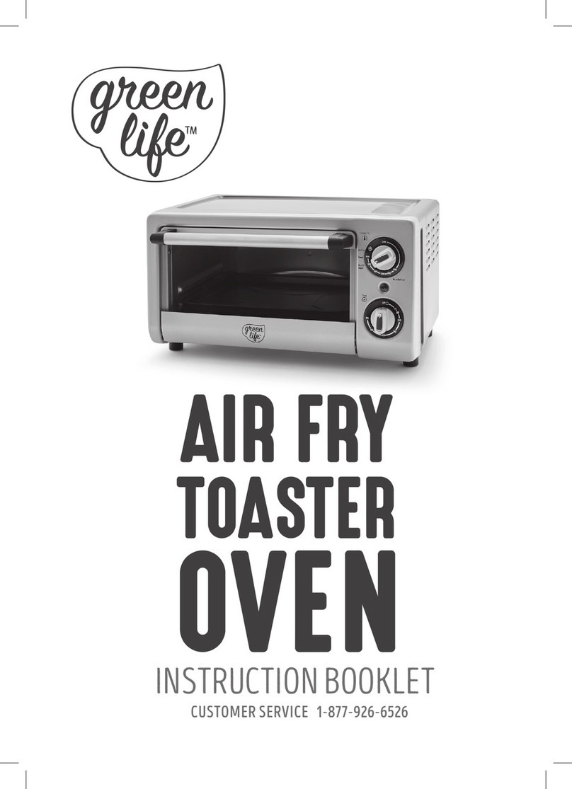 Greenlife AIR FRY TOASTER OVEN Instruction booklet