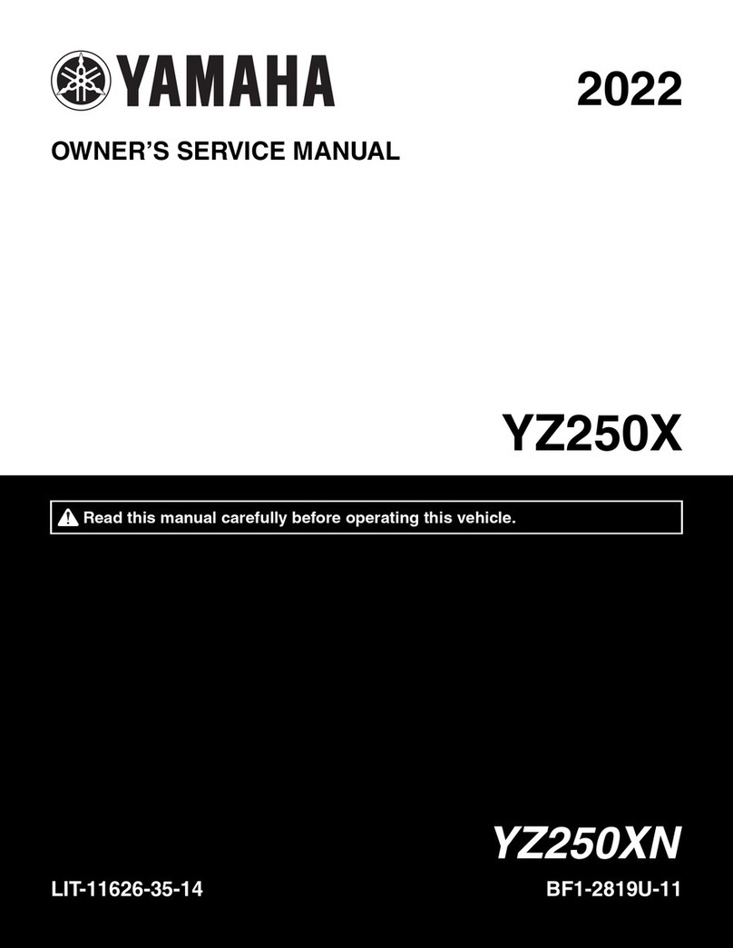 Yamaha YZ250X 2022 Owner's service manual