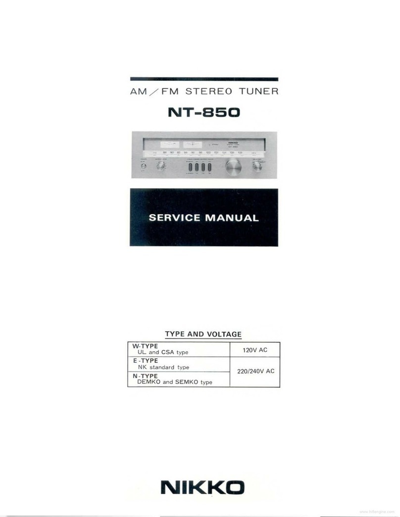 Nikko NT-850 Service manual