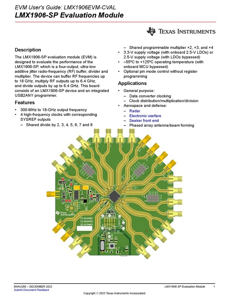 Texas Instruments LMX1906-SP User manual