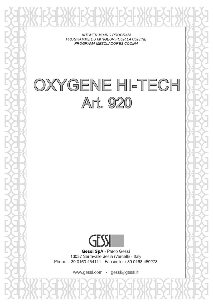 Gessi OXYGENE HI-TECH 920 User manual