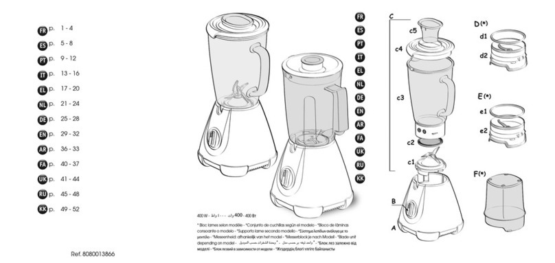 Moulinex BD3008ES User manual