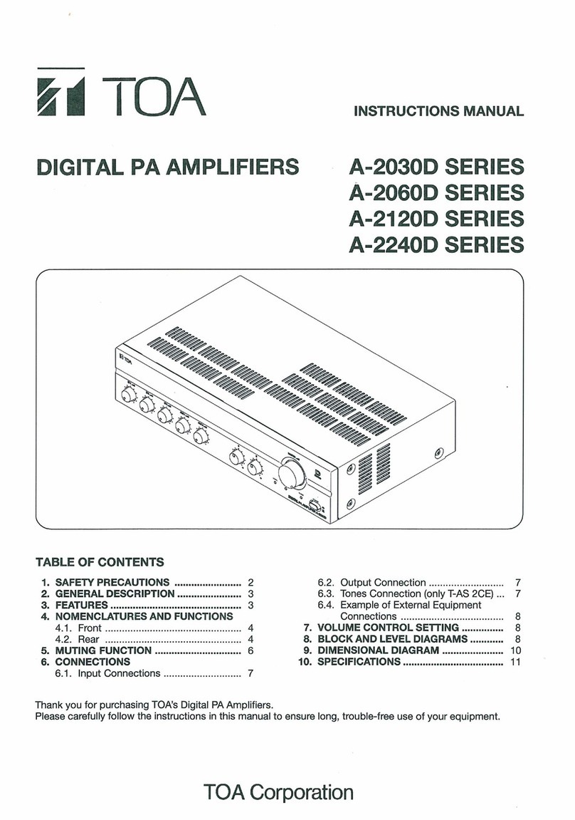 Toa A-2060D SERIES instruction manual