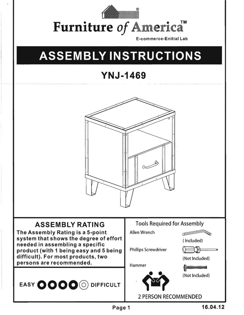 Furniture of America YNJ-1469 Assembly instructions