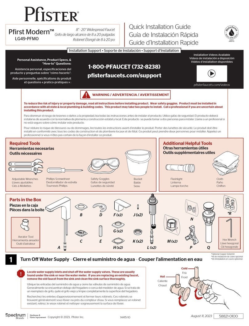 Spectrum Brands Pfirst Modern LG49-PFM0 Quick installation guide