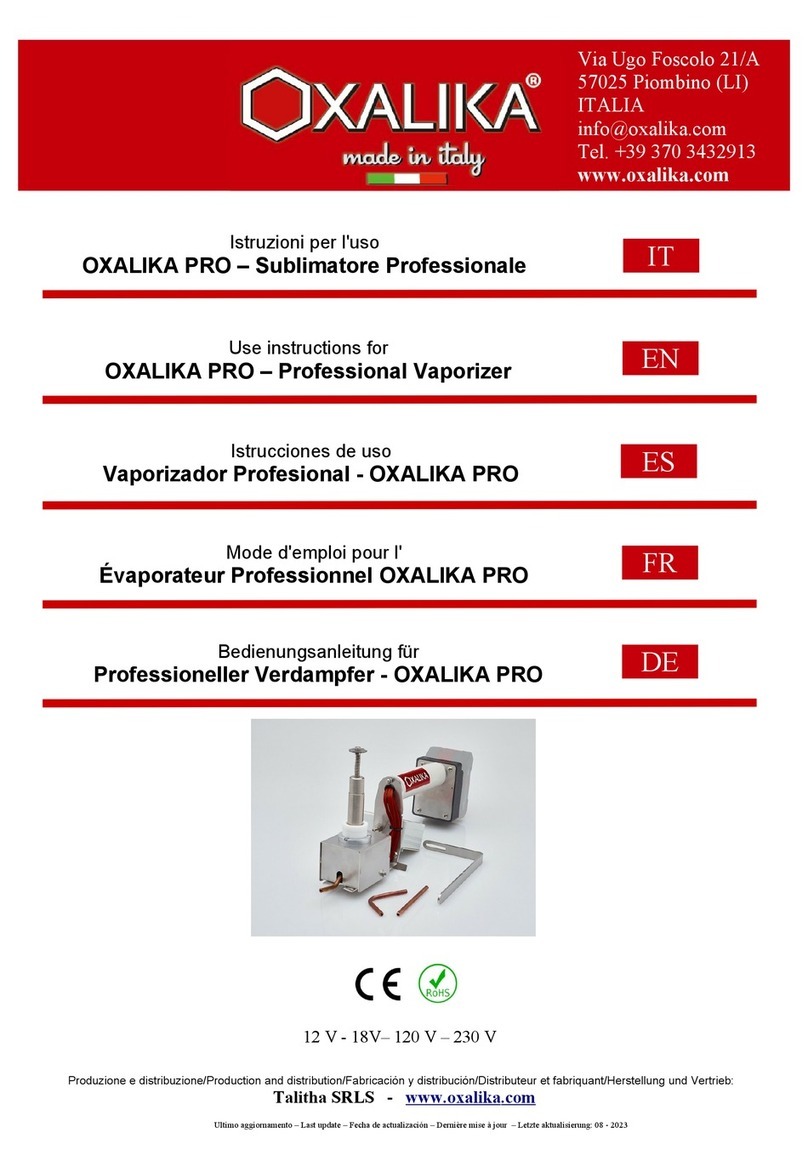 Talitha OXALIKA PRO Operating and maintenance manual