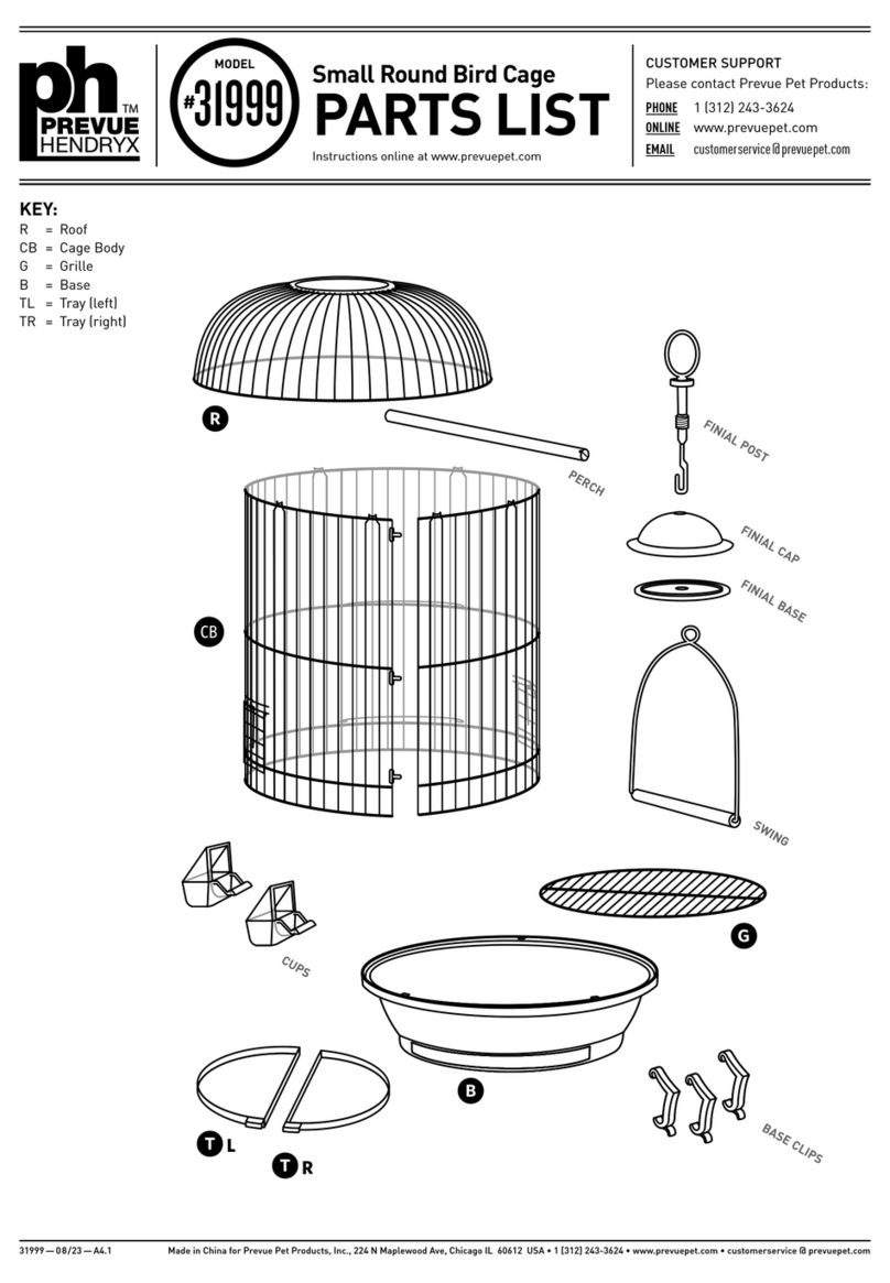 Prevue Pet Products PREVUE HENDRYX 31999 User manual Prevue Pet Products PREVUE HENDRYX 31999 User manual