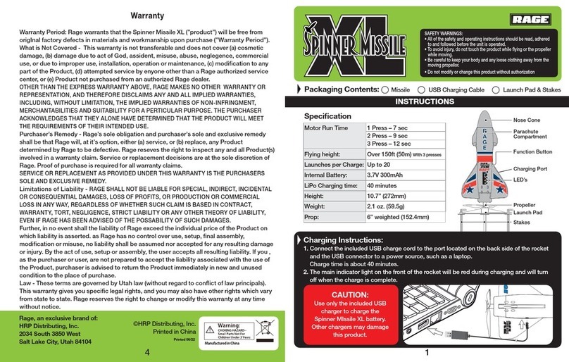 Rage SPINNER MISSILE XL instructions Rage SPINNER MISSILE XL instructions