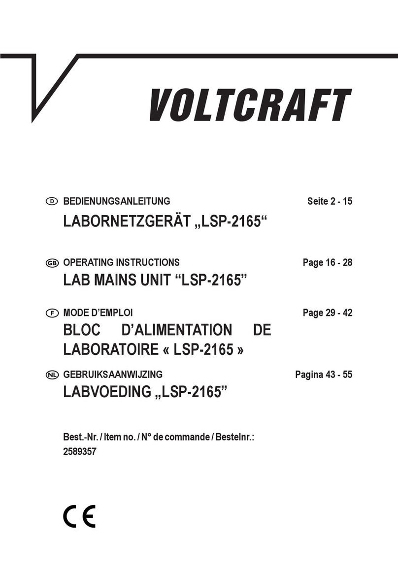 VOLTCRAFT LSP-2165 operating instructions