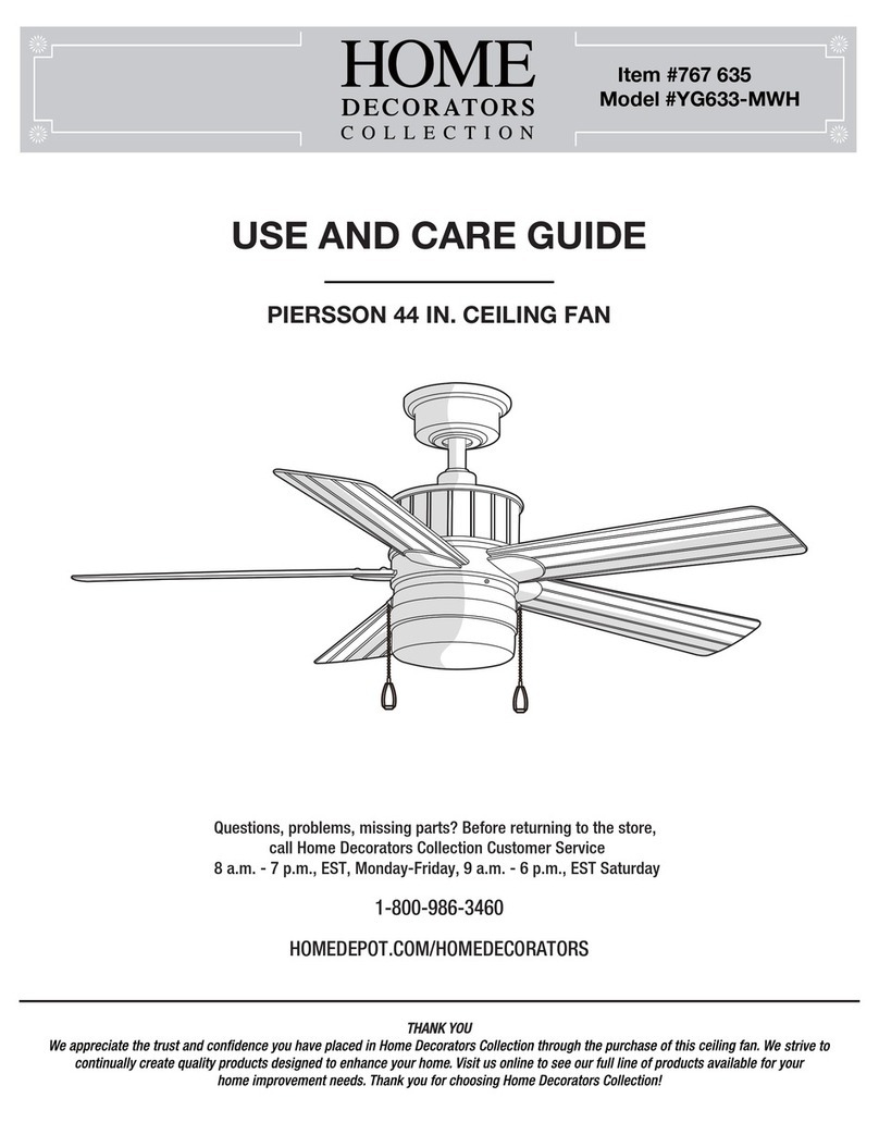 Home Decorators Collection PIERSSON Use and care guide