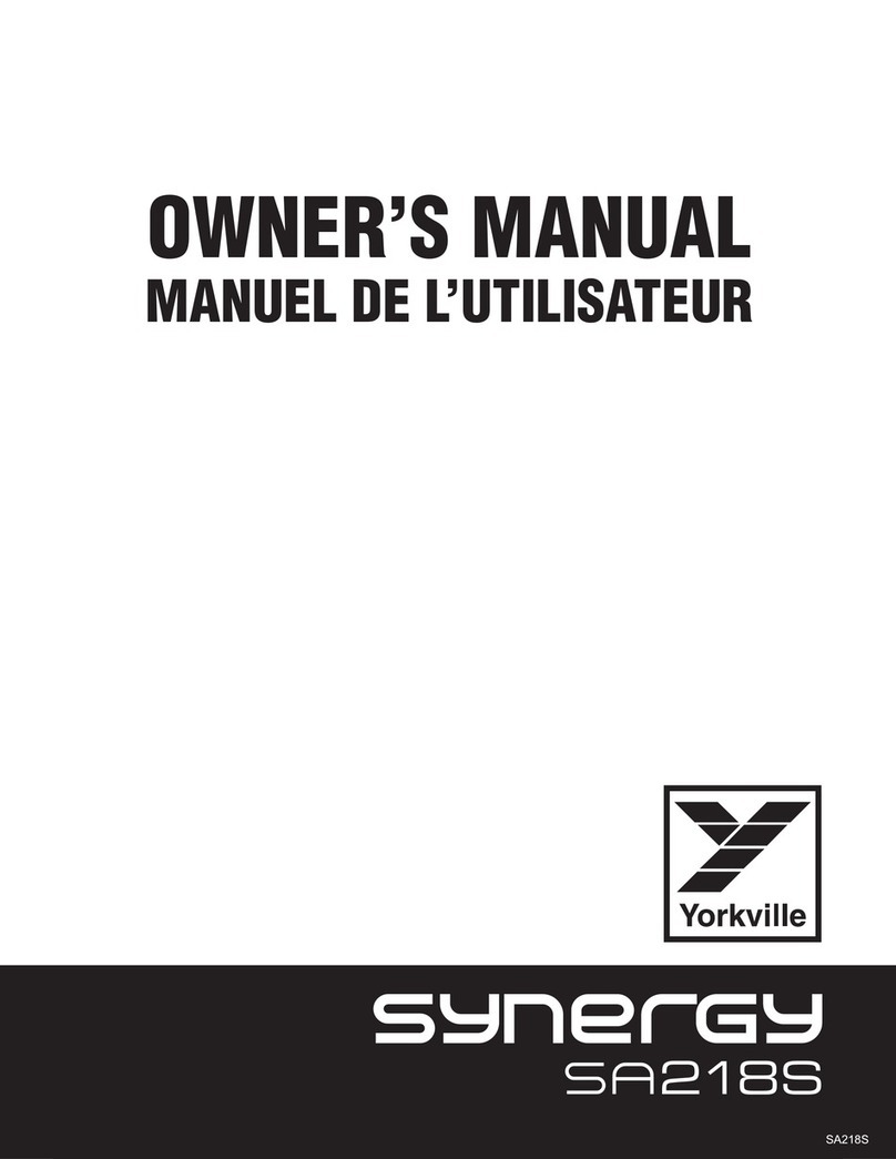 YORKVILLE synergy SA218S owner's manual