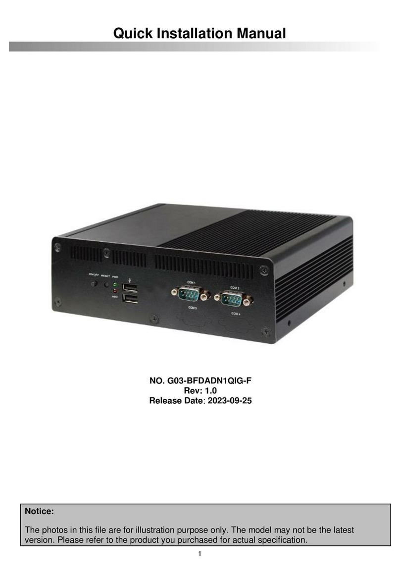 JETWAY G03-BFDADN1QIG-F Quick installation manual