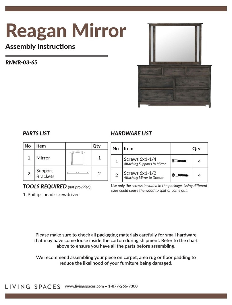 Living Spaces Reagan RNMR-03-65 User manual