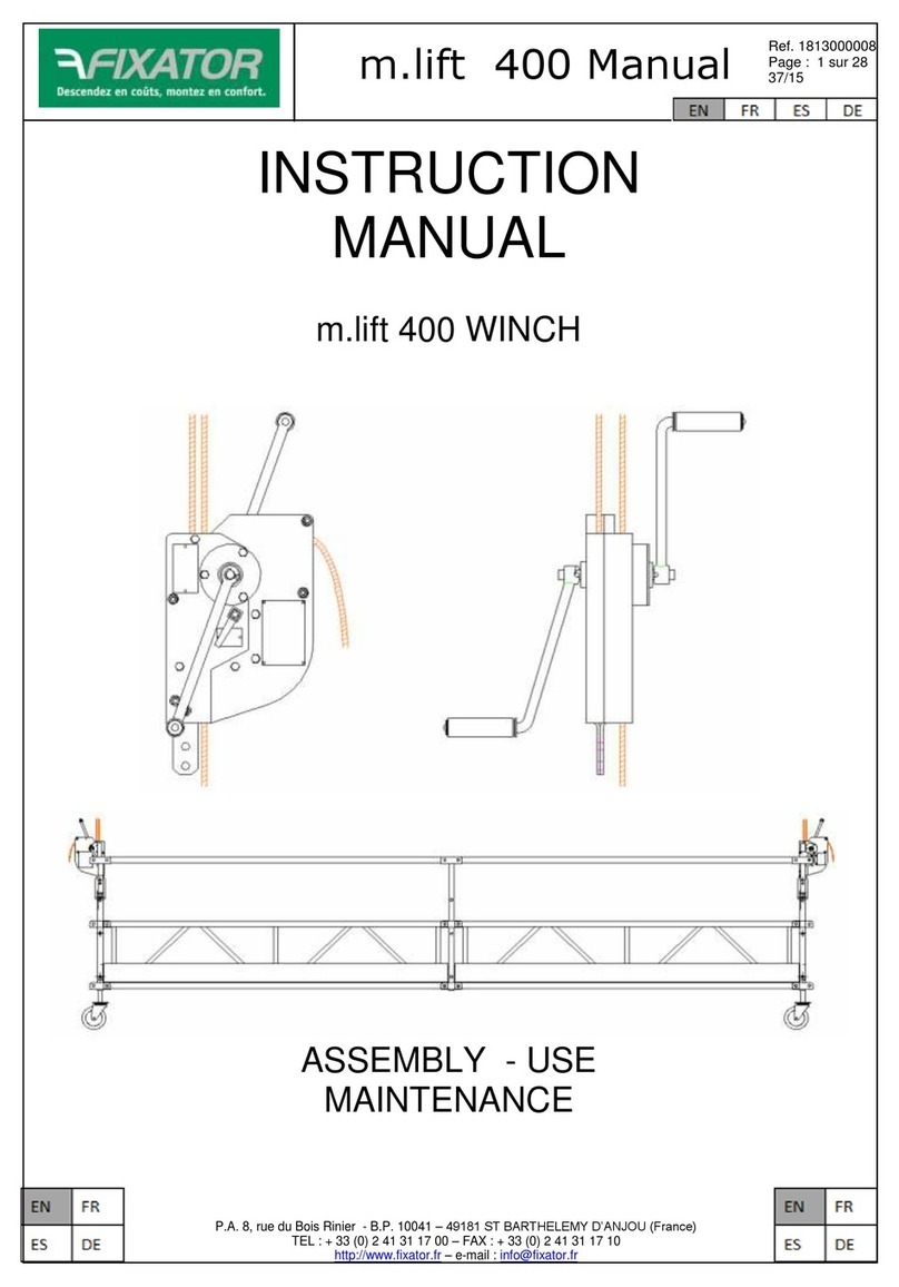 FIXATOR m.lift 400 instruction manual