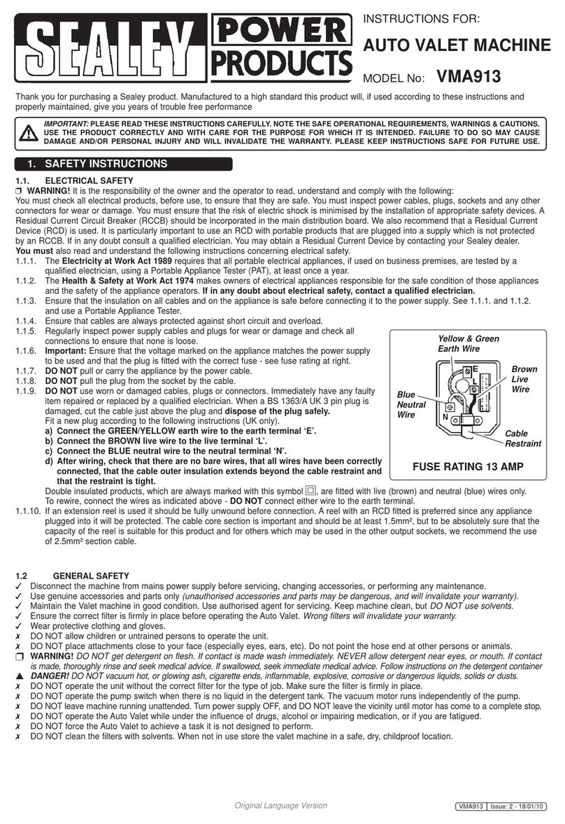 Sealey VMA913 User manual Sealey VMA913 User manual
