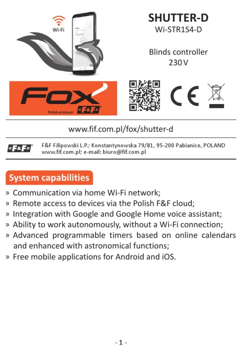 F&F Fox SHUTTER-D User manual