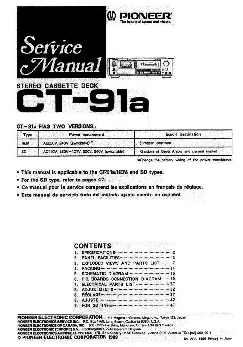 Pioneer CT-91a Service manual