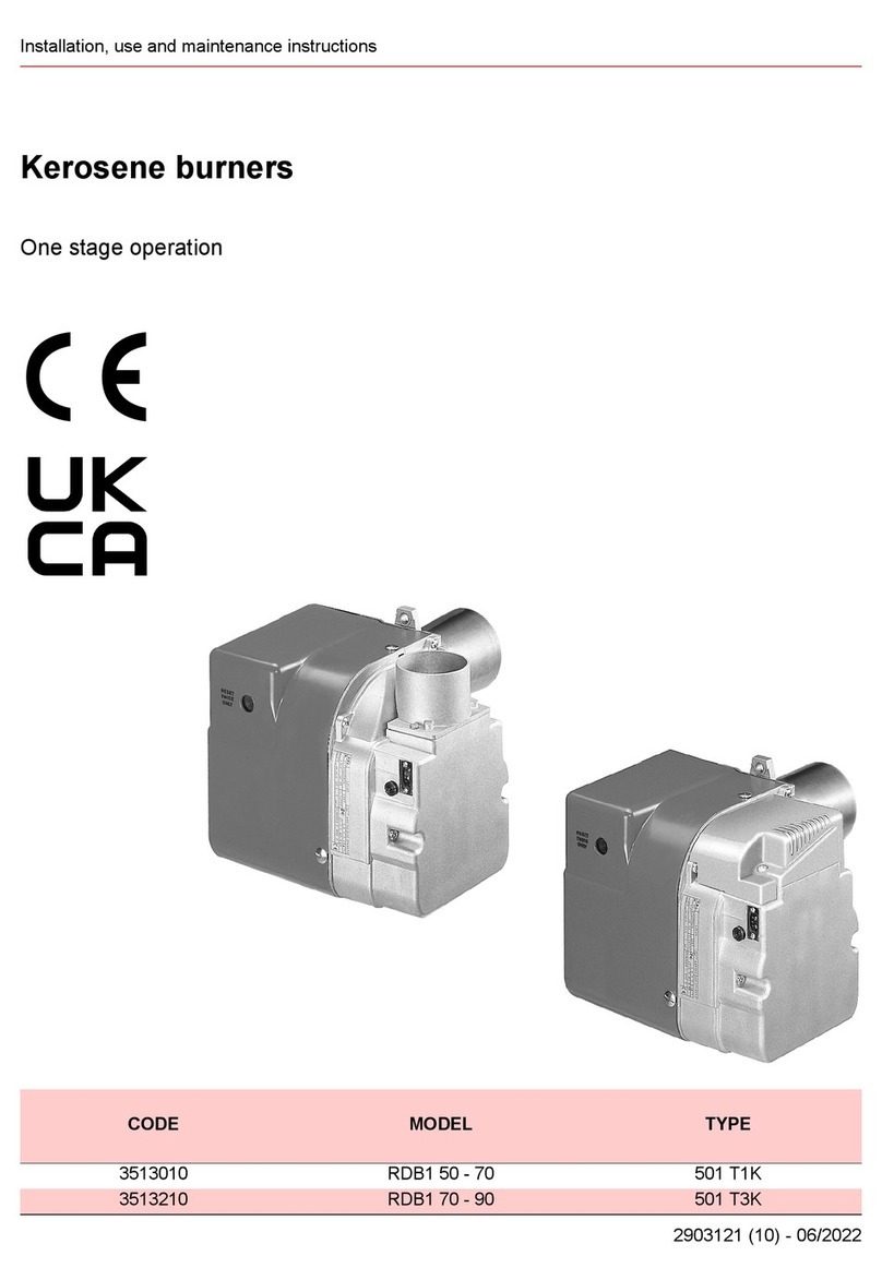 Riello 501 T3K Installation, use and maintenance instructions