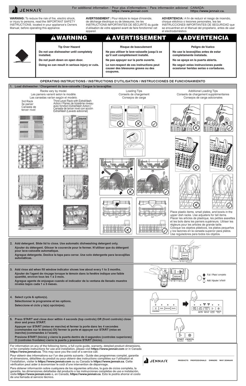 Jenn-Air JDPSS244PM User manual