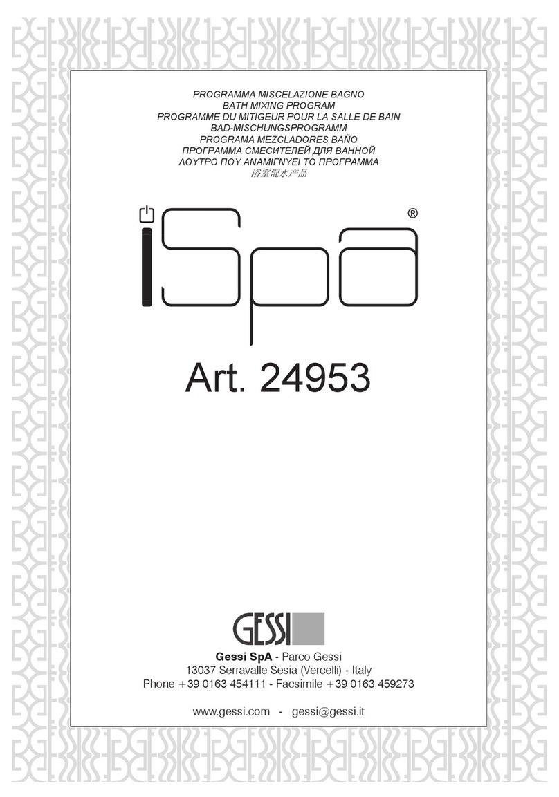 Gessi iSpa 24953 Troubleshooting guide