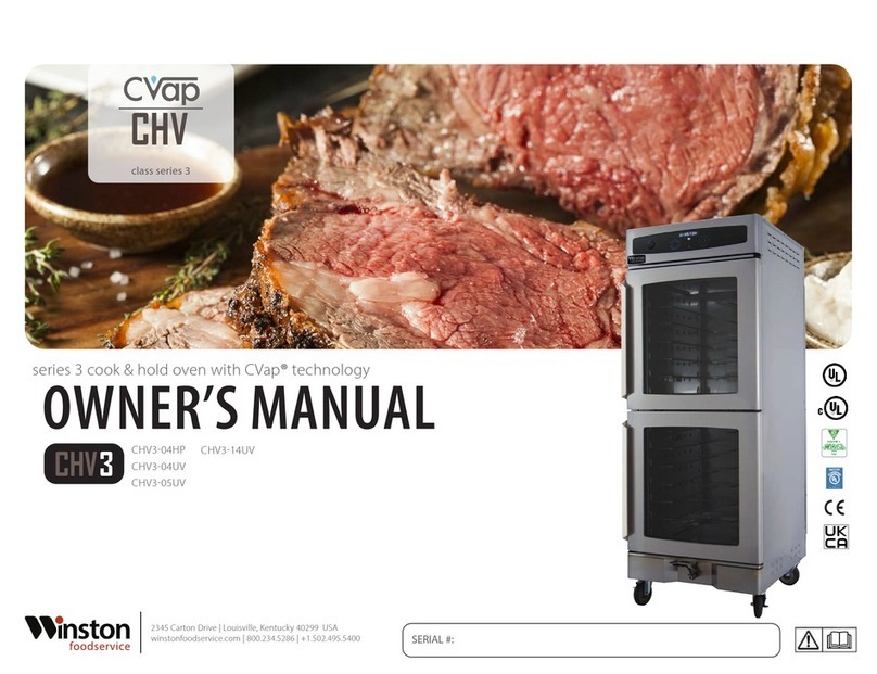 Winston foodservice CVAP CHV class 3 Series owner's manual