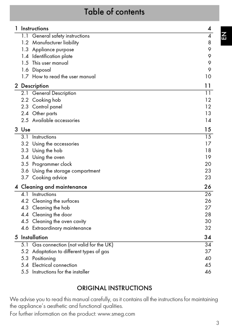 Smeg SUK61MBL9 User manual