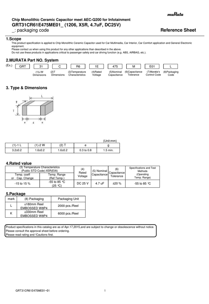 Murata GRT31CR61E475ME01 Series Reference sheet