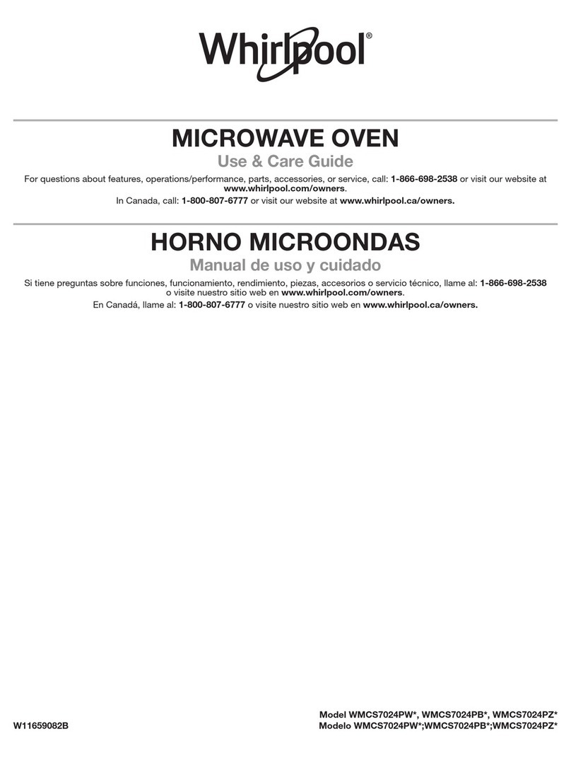 Whirlpool WMCS7024PW Series Use & care guide