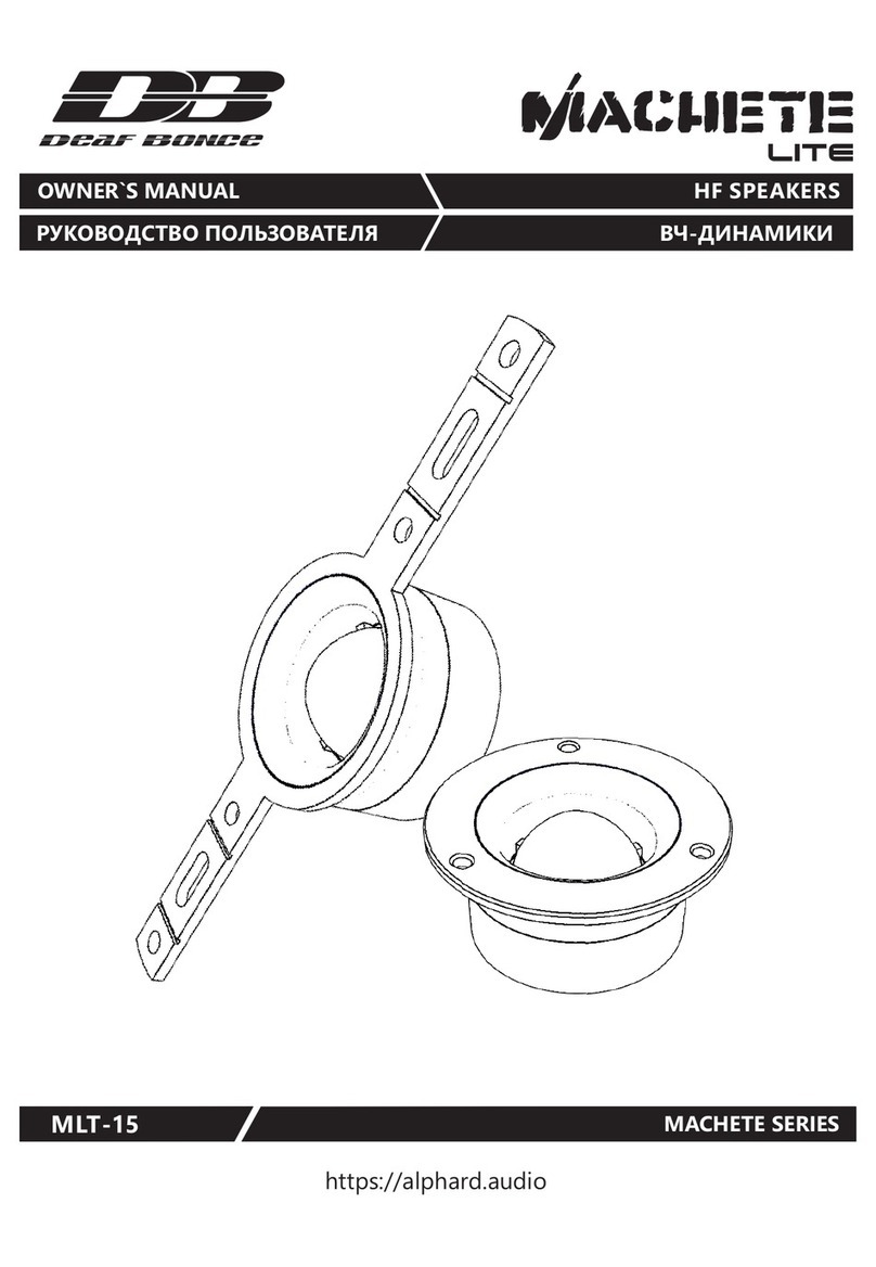 Deaf Bonce MACHETE LITE MLT-15 owner's manual