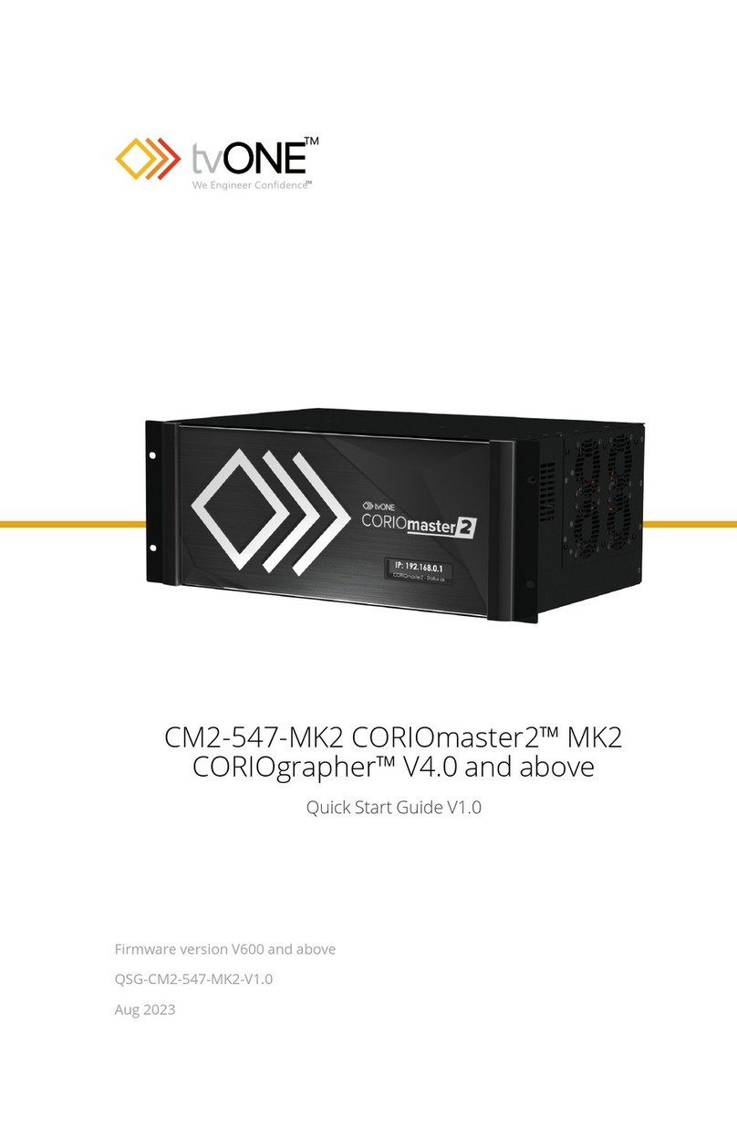TV One CORIOmaster2 MK2 User manual