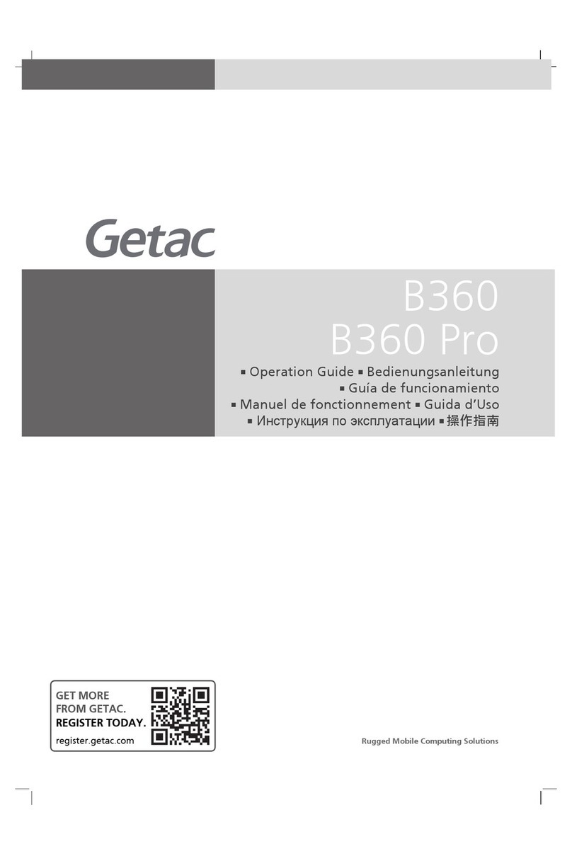 Getac B360 Operation guide