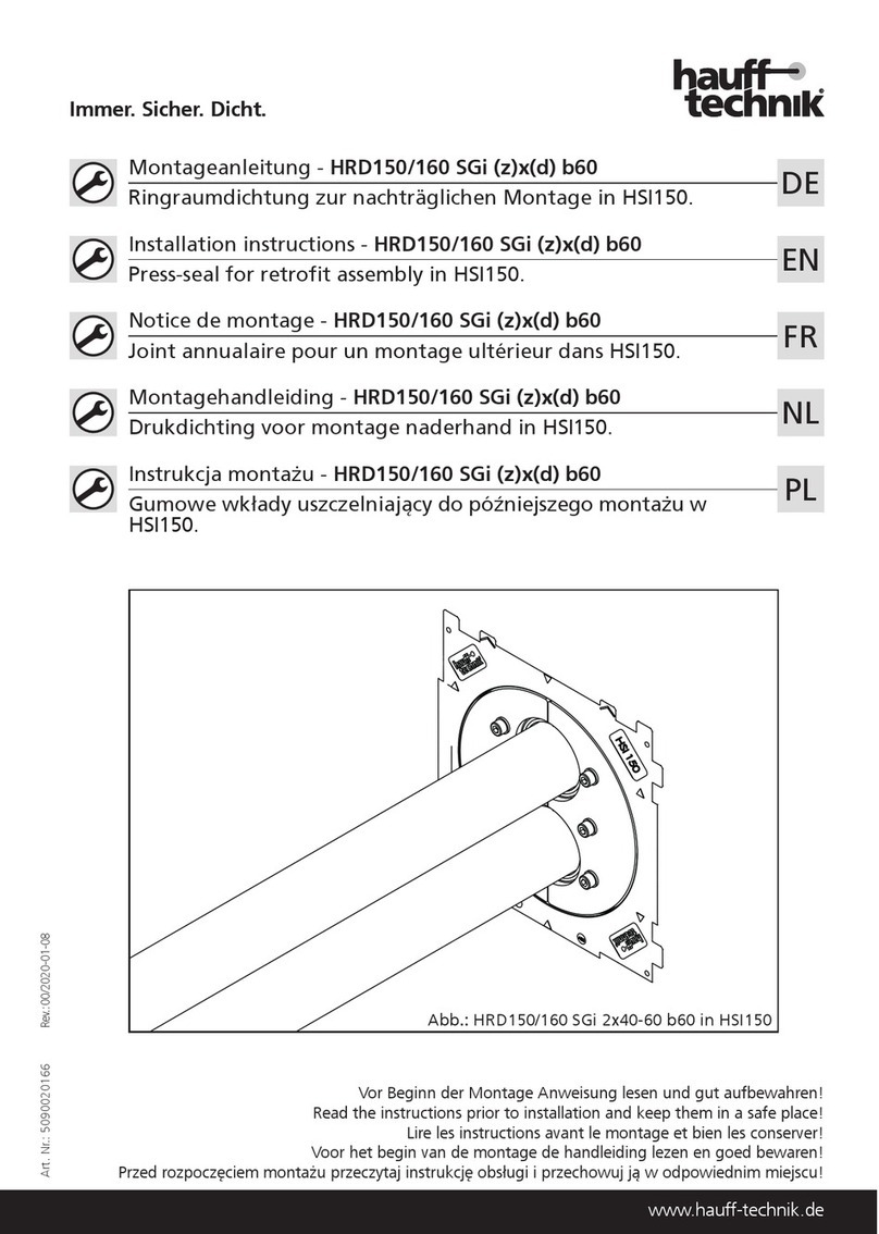 Haufftechnik HRD150 SGi x b60 installation instructions Haufftechnik HRD150 SGi x b60 installation instructions