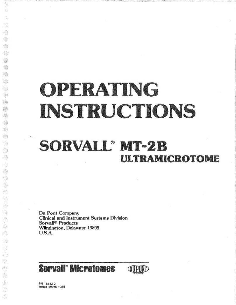 Sorvall MT-2B ULTRAMICROTOME operating instructions