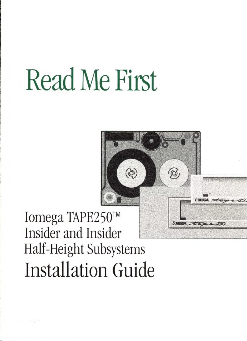 Iomega TAPE250 User manual