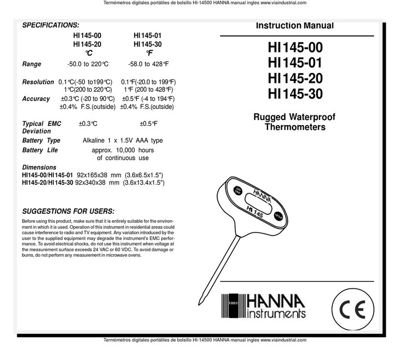 Hanna Instruments HI145-20 User manual