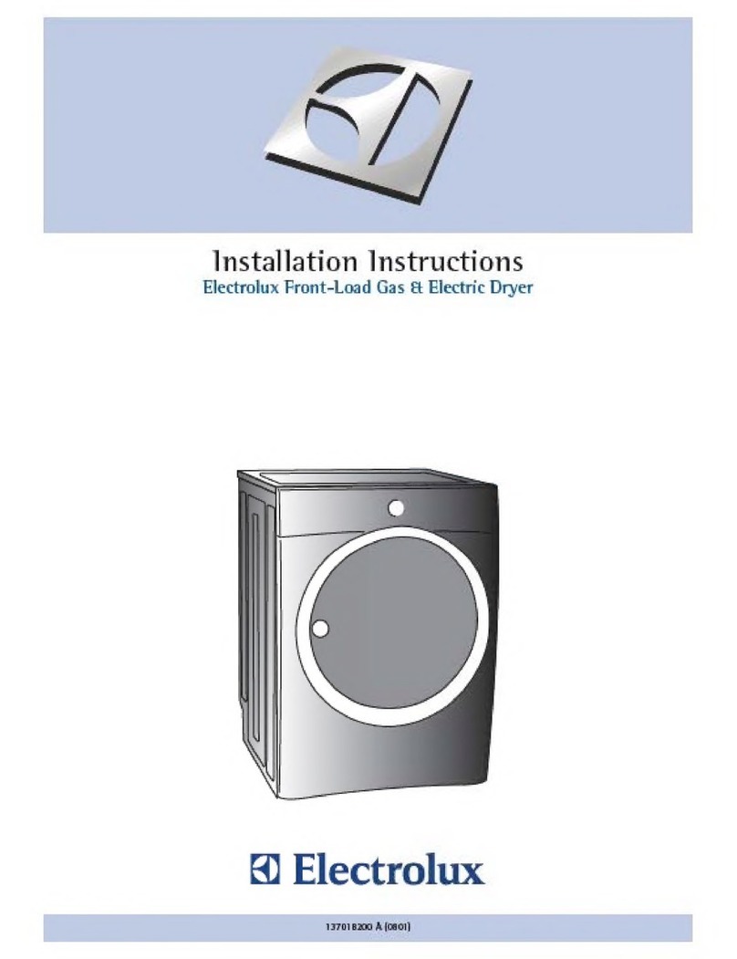 Electrolux EWED65HSS - 27" Electric Dryer User manual