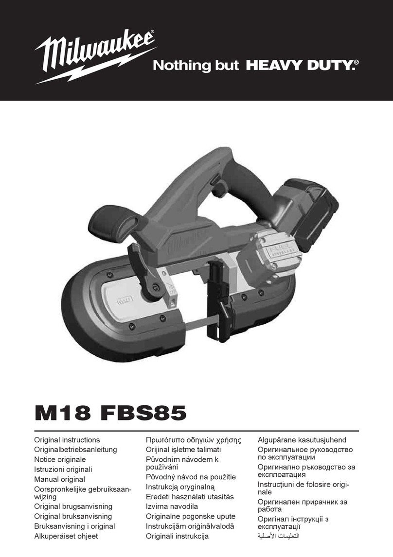 Milwaukee M18 FBS85-0C User manual