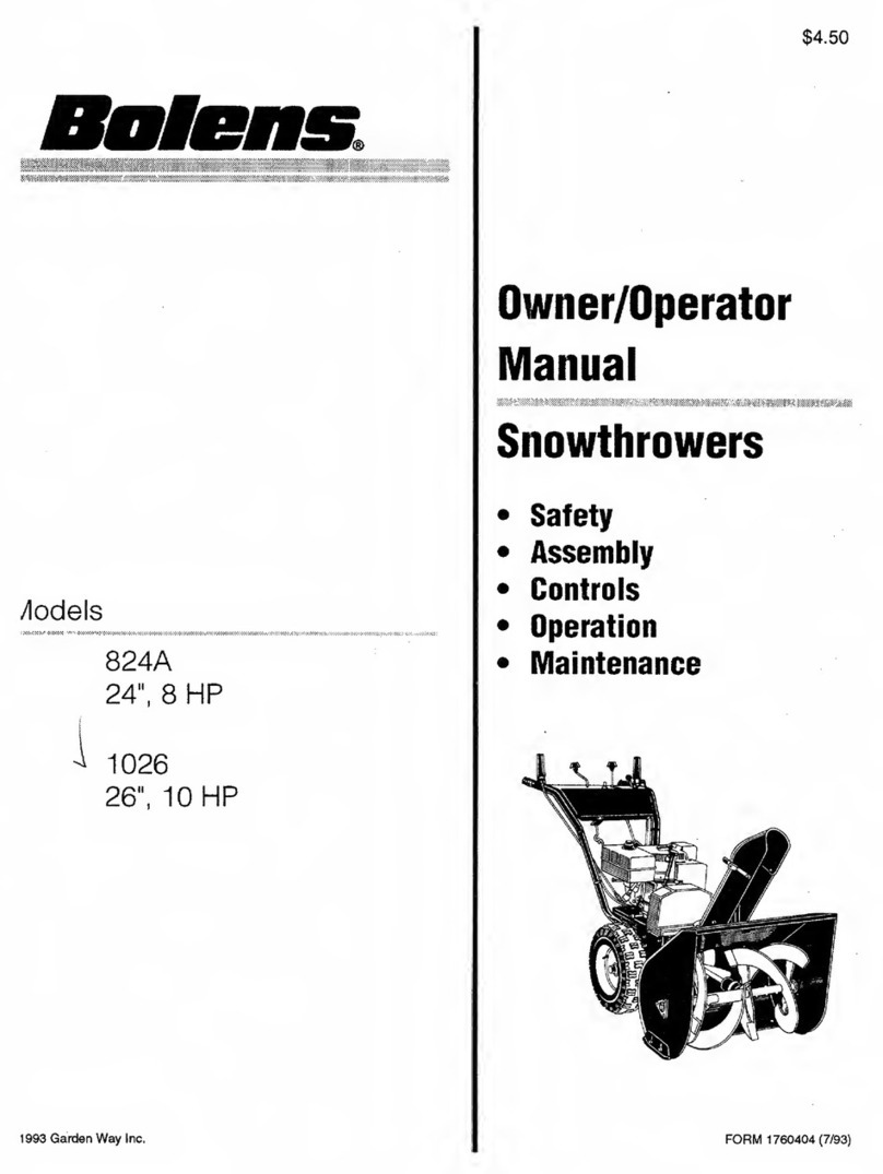Bolens 824A Owner's/operator's manual
