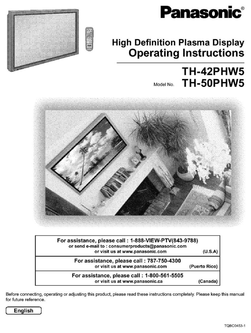 Panasonic Viera TH-42PHW5 User manual Panasonic Viera TH-42PHW5 User manual