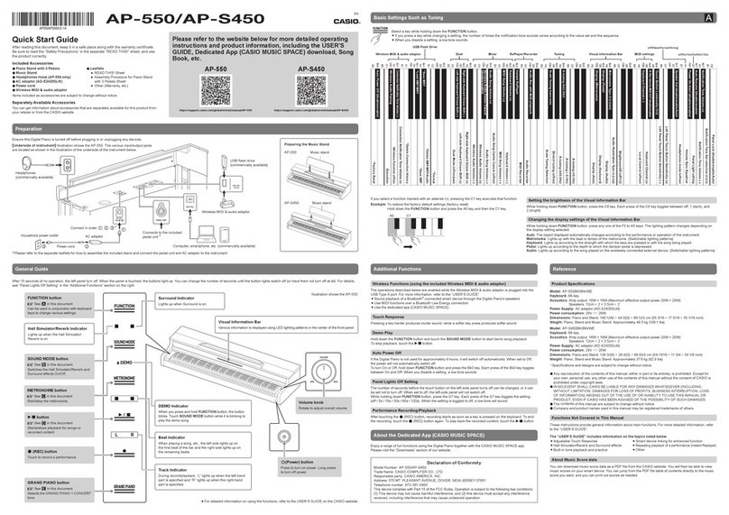 Casio AP-550 User manual