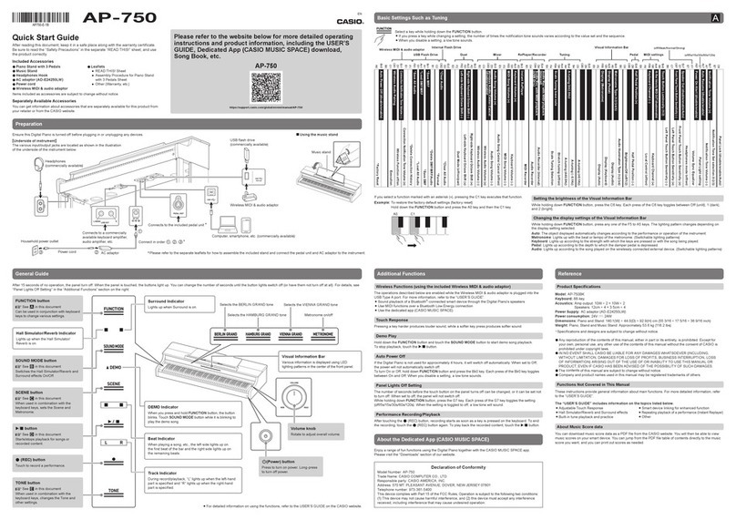 Casio AP-750 User manual Casio AP-750 User manual
