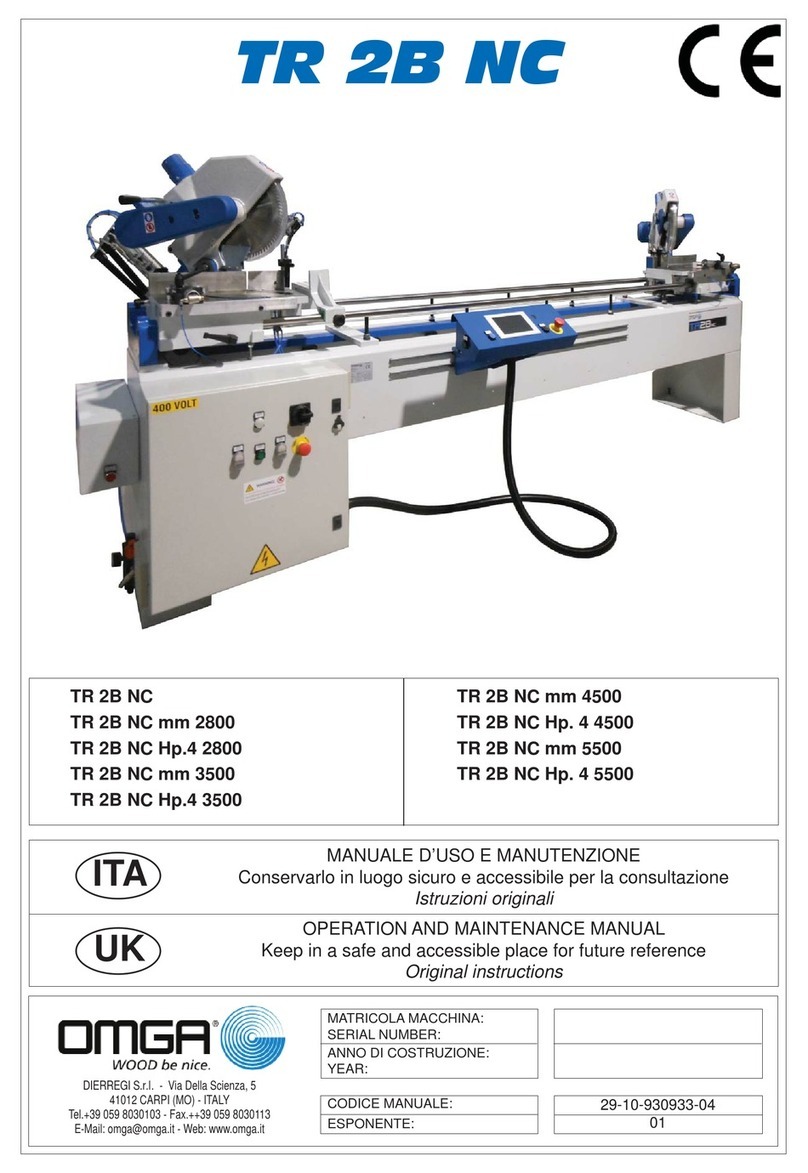 OMGA TR 2B NC Operation and maintenance manual