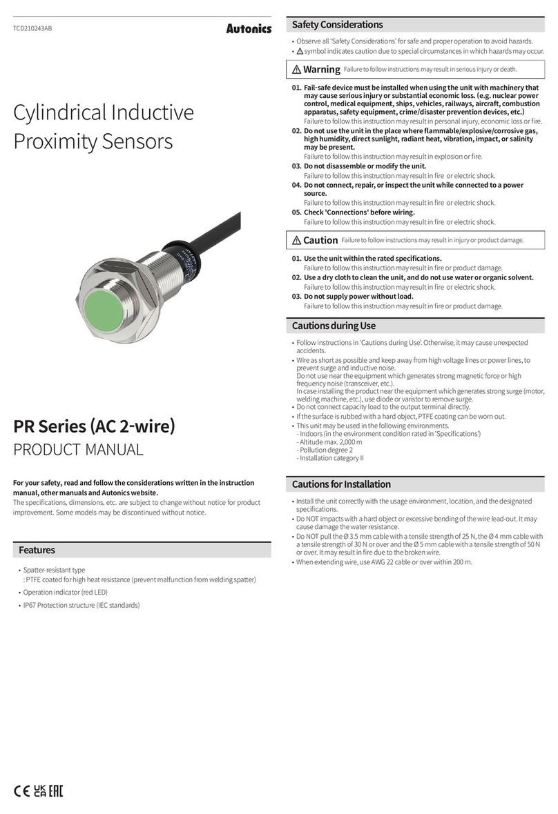 Autonics PR Series User manual