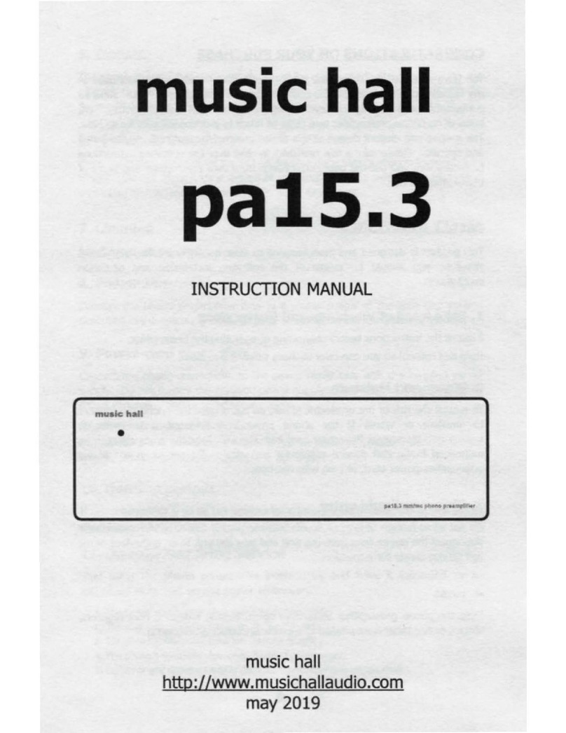 Music Hall Audio pa15.3 instruction manual Music Hall Audio pa15.3 instruction manual
