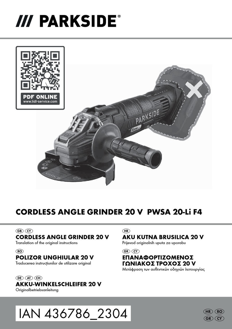 Parkside PWSA 20-Li F4 User manual