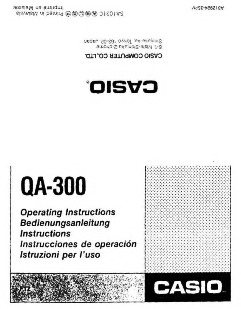 Casio QA-300 User manual