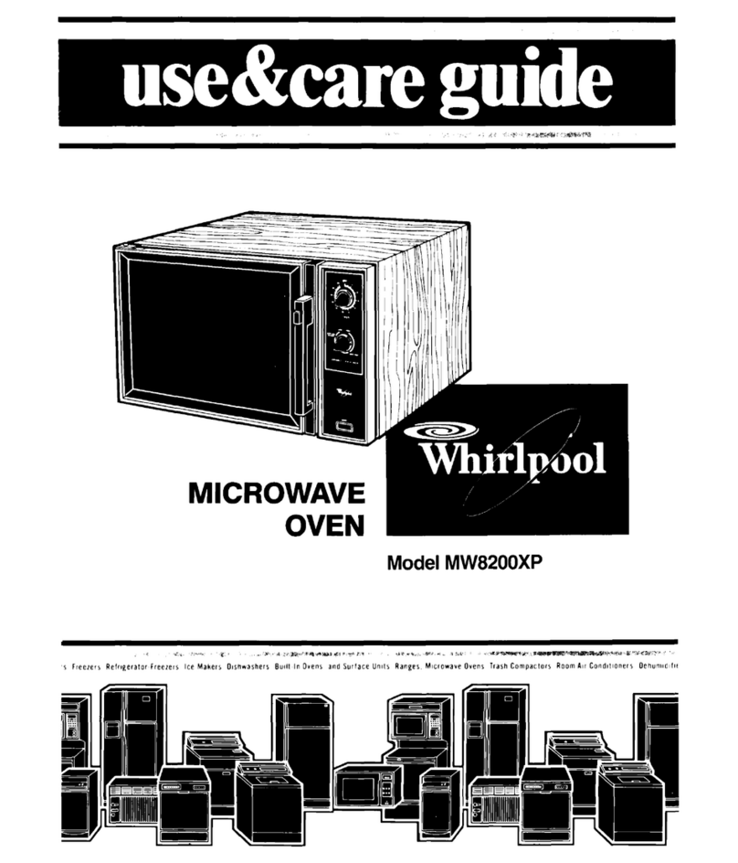 Whirlpool MW8200XP0 use & care